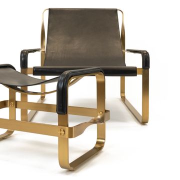 Wanderlust Chaise Longue and Footstool, Handcrafted & Customizable by Jover+Valls - view 7