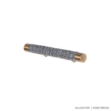 Bilbao M - Exotic Skins & Metal Accents Tailored Cylindrical Pull Handle by Jover+Valls - view 6