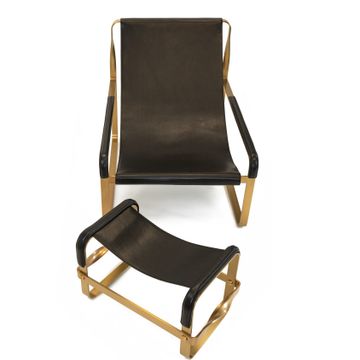Wanderlust Chaise Longue and Footstool, Handcrafted & Customizable by Jover+Valls - view 2