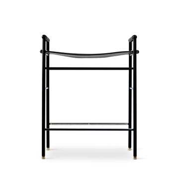 Repose Kitchen Stool - Handcrafted with leather and powder-coated steel by Jover+Valls - view 3