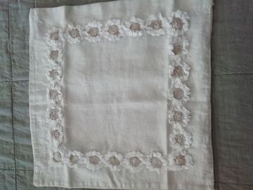 linen pillowcase with peonies by LA FABBRICA DEL LINO - view 3