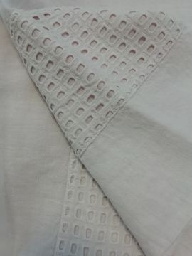 Pillowcase with square embroidery * available while stocks last by LA FABBRICA DEL LINO - view 3