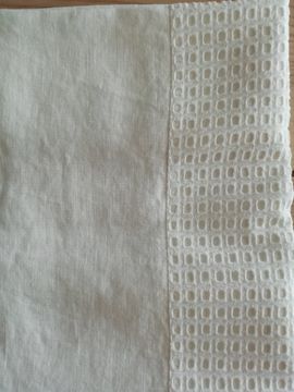 Pillowcase with square embroidery * available while stocks last by LA FABBRICA DEL LINO - view 7