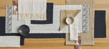 Pair of American placemats with Zig Zag embroidery by LA FABBRICA DEL LINO - view 5