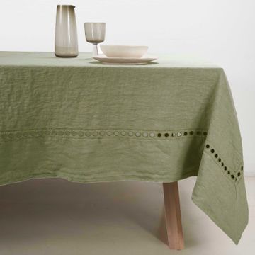A'jour embroidery tablecloth by LA FABBRICA DEL LINO - view 4