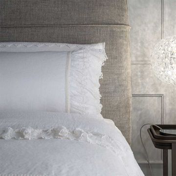 Single duvet cover with Sangallo lace * while stocks last by LA FABBRICA DEL LINO - view 3