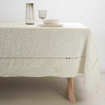 A'jour embroidery tablecloth by LA FABBRICA DEL LINO - view 7
