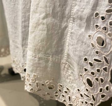 Rectangular tablecloth with Circles embroidery * while stocks last by LA FABBRICA DEL LINO - view 3