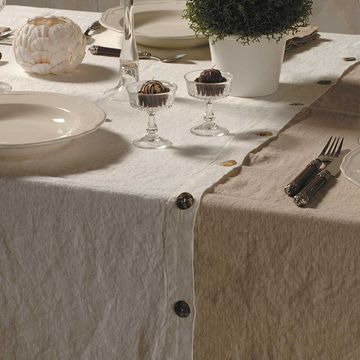 Tablecloth with modular buttons and Corals embroidery * LAST PIECES by LA FABBRICA DEL LINO - view 8