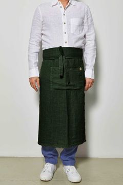 Low-waisted apron by LA FABBRICA DEL LINO - view 7