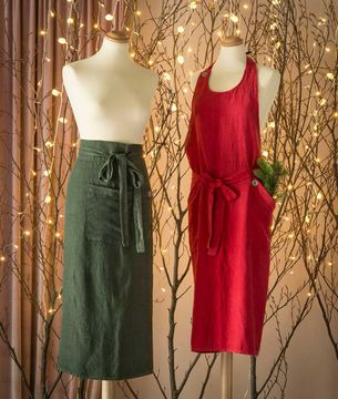 Low-waisted apron by LA FABBRICA DEL LINO - view 8