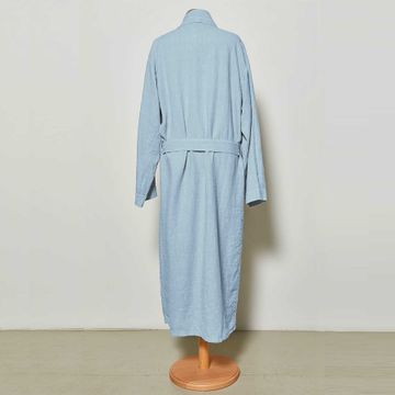 Unisex shawl linen bathrobe by LA FABBRICA DEL LINO - view 5