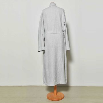 Unisex shawl linen bathrobe by LA FABBRICA DEL LINO - view 7
