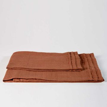 Face and guest towel set Shooting with embroidered letter by LA FABBRICA DEL LINO - view 3