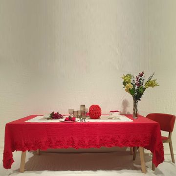 Tablecloth with Petal embroidery * LAST PIECE by LA FABBRICA DEL LINO - view 2