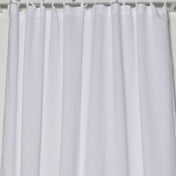Curtain with A'jour embroidery, drawstring trim * while stocks last by LA FABBRICA DEL LINO - view 2