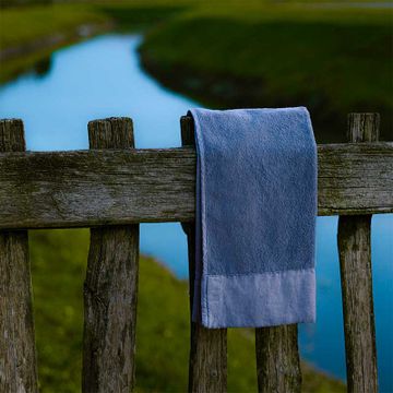 Terry shower towel with linen edges * while stocks last by LA FABBRICA DEL LINO - view 5
