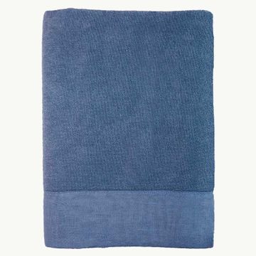 Terry shower towel with linen edges * while stocks last by LA FABBRICA DEL LINO - view 7