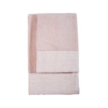 Terry bath towel set with linen edges by LA FABBRICA DEL LINO - view 7