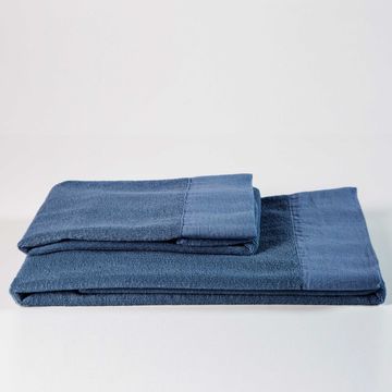 Terry shower towel with linen edges * while stocks last by LA FABBRICA DEL LINO - view 6