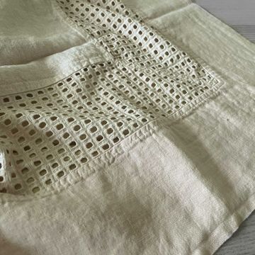 Rectangular tablecloth with square embroidery * while stocks last by LA FABBRICA DEL LINO - view 7
