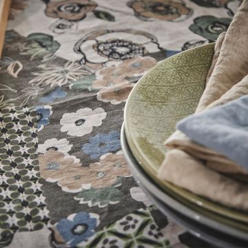Linen runner with Patchwork print by LA FABBRICA DEL LINO - view 5
