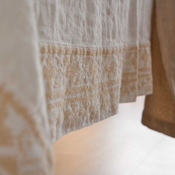 Tablecloth with cross stitch embroidery by LA FABBRICA DEL LINO - view 9