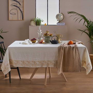 Tablecloth with cross stitch embroidery by LA FABBRICA DEL LINO - view 4