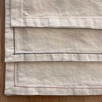 Pair of American placemats with Zig Zag embroidery by LA FABBRICA DEL LINO - view 7