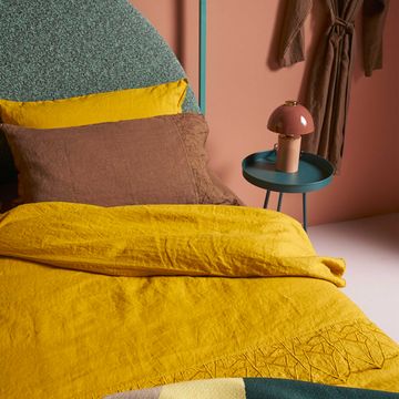 Prisma embroidery duvet cover and pillowcase set, double by LA FABBRICA DEL LINO - view 4