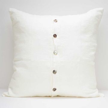 Maxi linen pillowcase with central buttons by LA FABBRICA DEL LINO - view 2