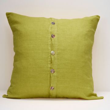 Maxi linen pillowcase with central buttons by LA FABBRICA DEL LINO - view 9
