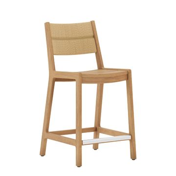 BESSO TEAK/WOVEN COUNTER STOOL by JANUS et Cie - view 3