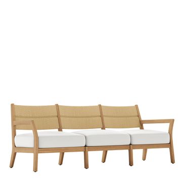 BESSO TEAK/WOVEN SOFA 3 SEAT by JANUS et Cie - view 3