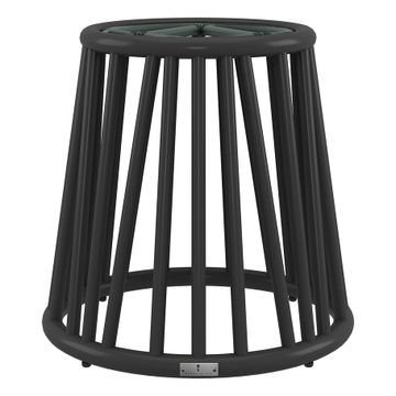 KYOTO ALU GLASS TOP SIDE TABLE ROUND 46 by JANUS et Cie - view 2