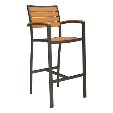 KOKO II JANUSWOOD BARSTOOL WITH ARMS by JANUS et Cie - view 2