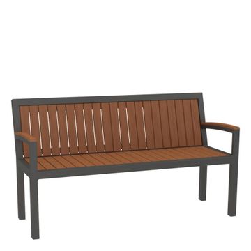 KOKO II JANUSWOOD BENCH WITH ARMS 155 by JANUS et Cie - view 2