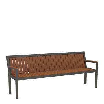 KOKO II JANUSWOOD BENCH WITH ARMS 211 by JANUS et Cie - view 2