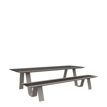RALLY DINING TABLE 1 BENCH RECTANGLE 280 by JANUS et Cie - view 2