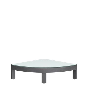 MATISSE GLASS TOP COCKTAIL TABLE CORNER ROUND by JANUS et Cie - view 2