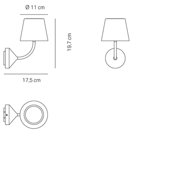 Poldina 230V wall lamp by Zafferano - view 8