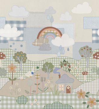 Cottage Patchwork 9867W by Borastapeter - view 4