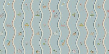 Wavy Stripe Animals 9871W by Borastapeter - view 4