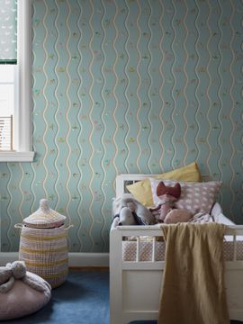 Wavy Stripe Animals 9871W by Borastapeter - view 3