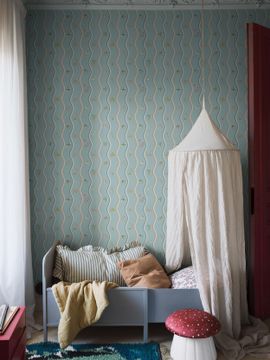 Wavy Stripe Animals 9871W by Borastapeter - view 5