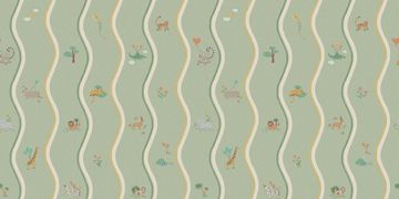 Wavy Stripe Animals 9872W by Borastapeter - view 4