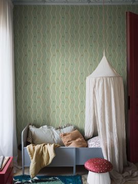 Wavy Stripe Animals 9872W by Borastapeter - view 5