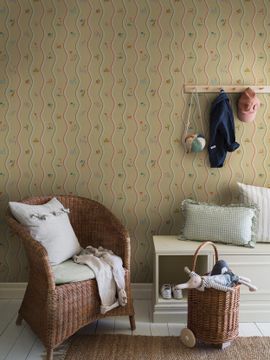 Wavy Stripe Animals 9873W by Borastapeter - view 2