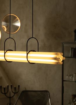 NL12 - Borosilicate glass pendant lamp by DCWéditions - view 5