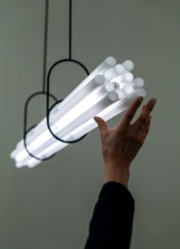 NL12 - Borosilicate glass pendant lamp by DCWéditions - view 9